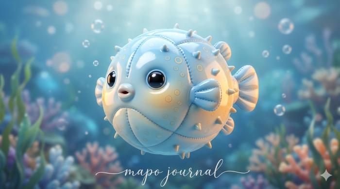 [AI 이미지 만들기 ] 깊은 바다 속 복어