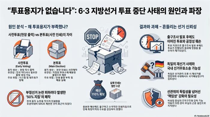 투표용지 부족 사태, 무엇이 문제인가..독립성에 가려진 선거관리 시스템의 구조적 한계 드러나