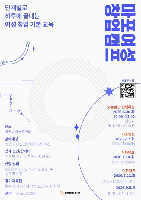 창업, 막막했다면? 마포구 여성 창업캠프에서 시작하세요